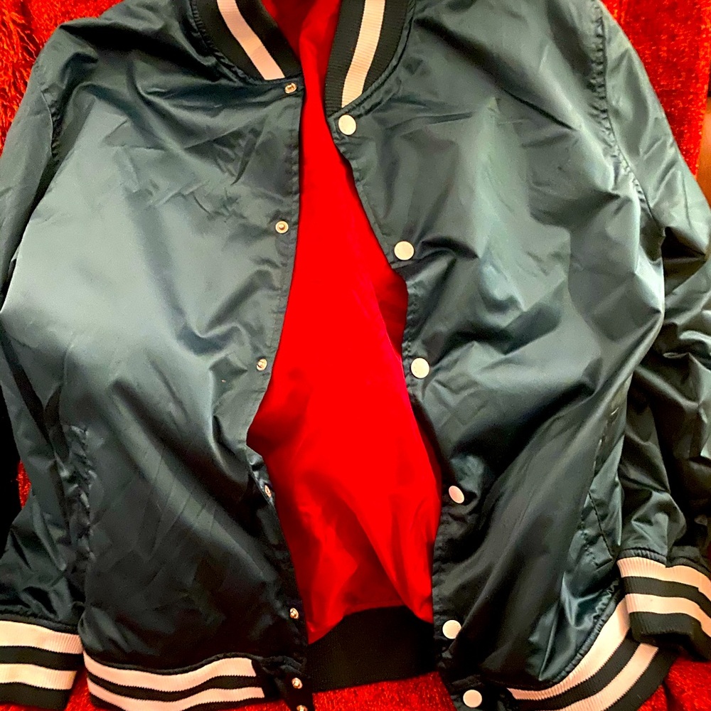 Ninth Hall XL green jacket button up, red interior